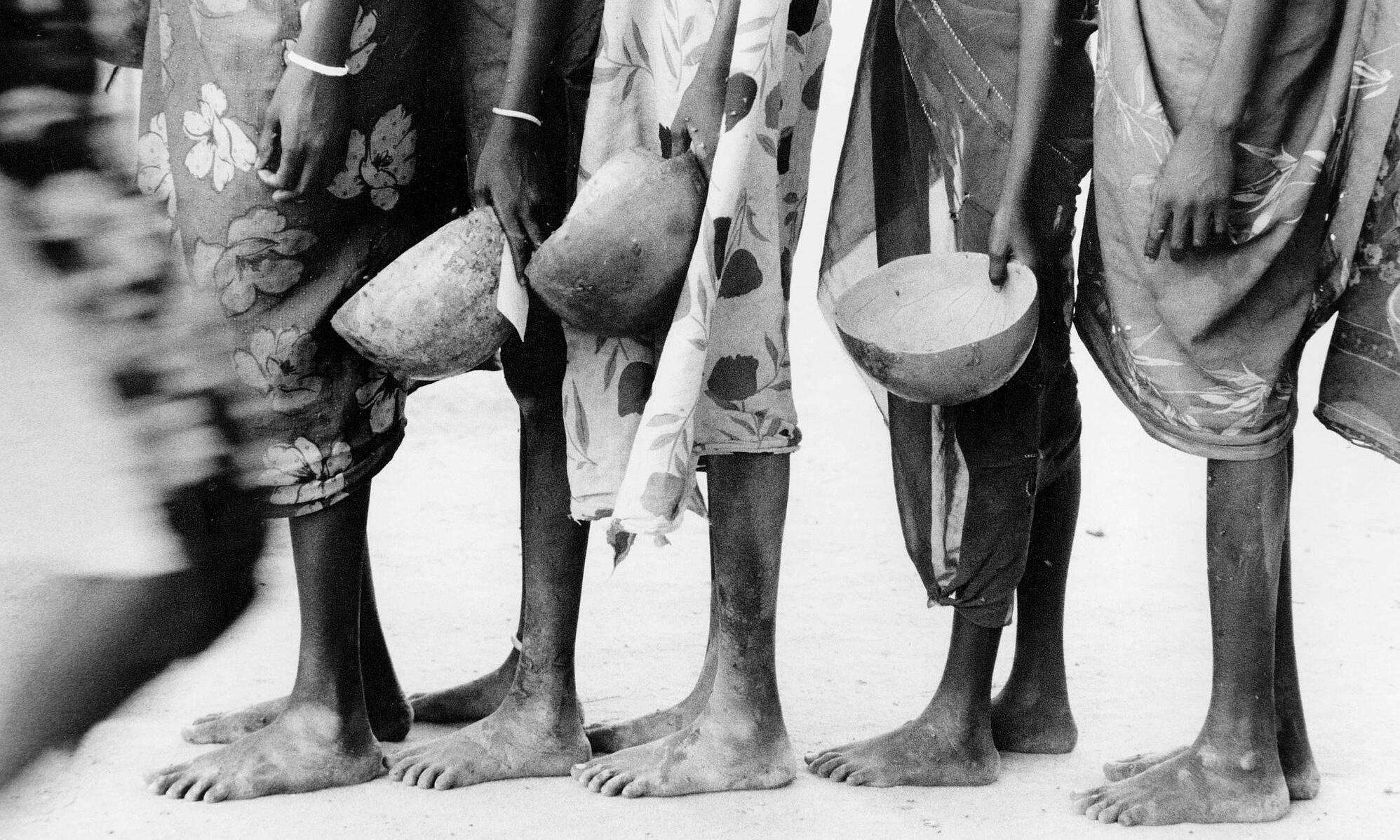 Starving refugees in South Sudan.