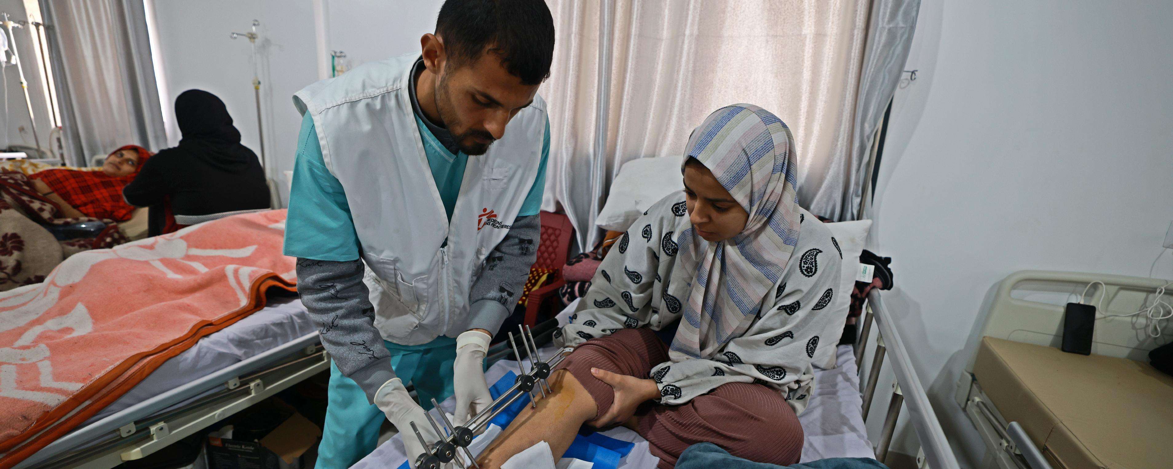 Follow up consultation at Rafah Indonesian Field Hospital in Gaza.