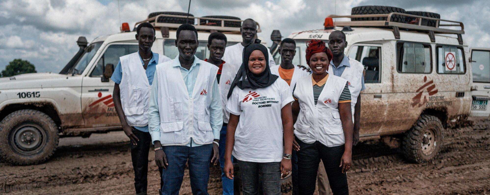 The MSF team in Abyei, South Sudan.