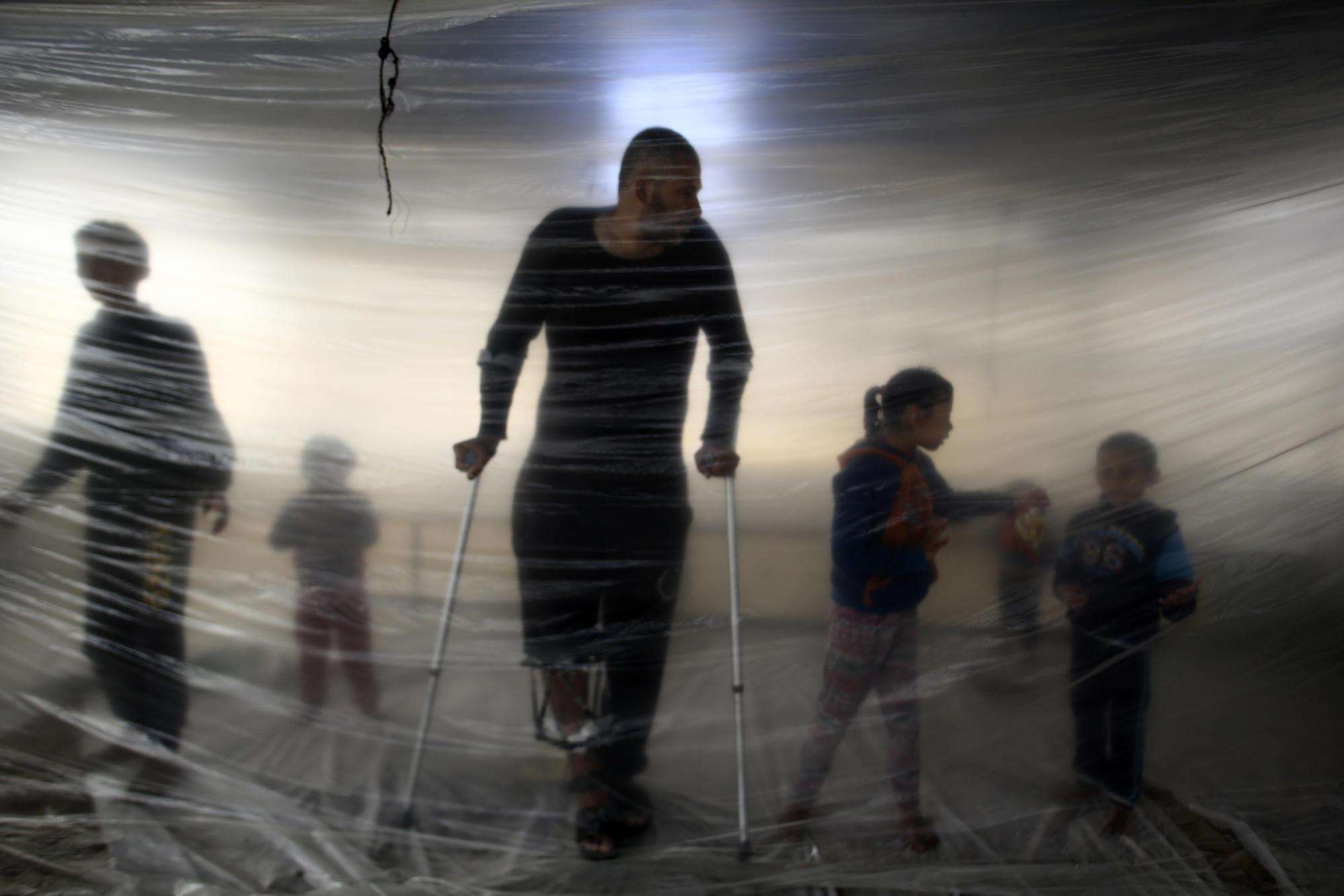 Ahmed, 38, a Palestinian man shot and wounded by the Israeli army on May 14, 2018.