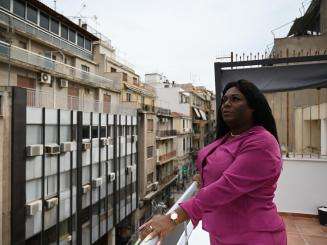 Yuli on the MSF Day Care Centre balcony.