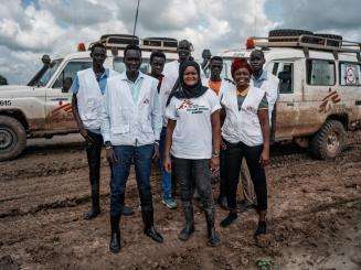 The MSF team in Abyei, South Sudan.