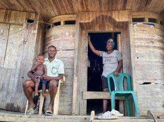 Residents of Bocas de Apartadó, an Afro-descendant town on the Baudó River, Colombia