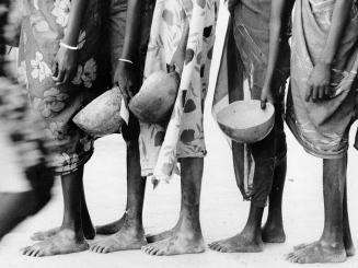 Starving refugees in South Sudan.