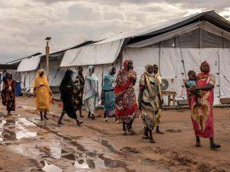 Women and children in Metché camp, Chad.