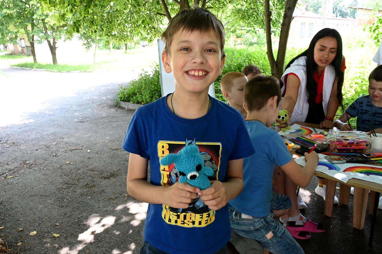 Eight-year-old Vanya lives in a shelter for internally displaced people in the Kirovohrad region, Ukraine.