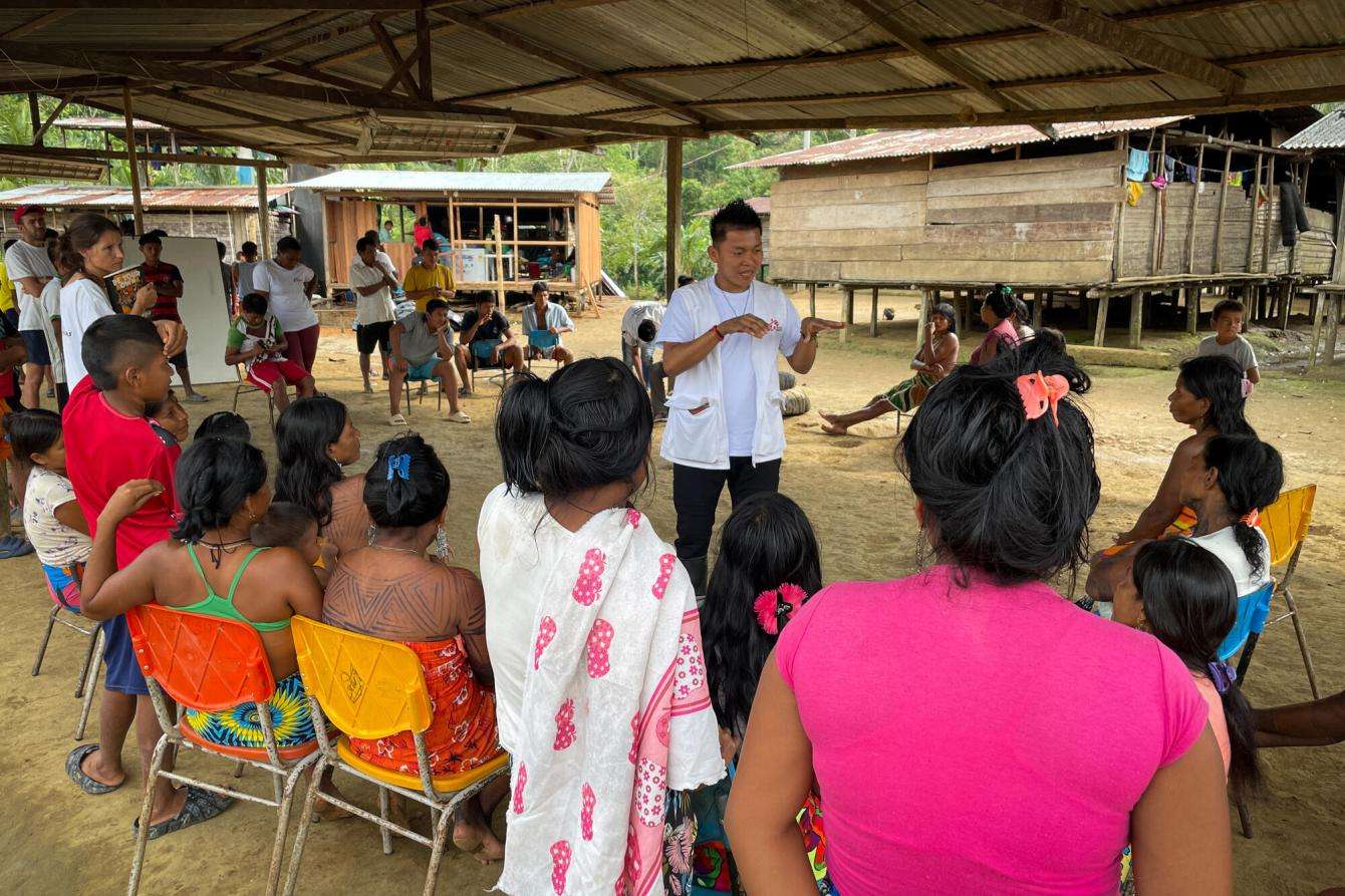 Health education session in Colombia. 