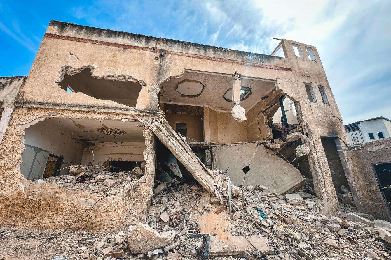 A house in Jenin, West Bank, that was destroyed in an Israeli army incursion in late May. 