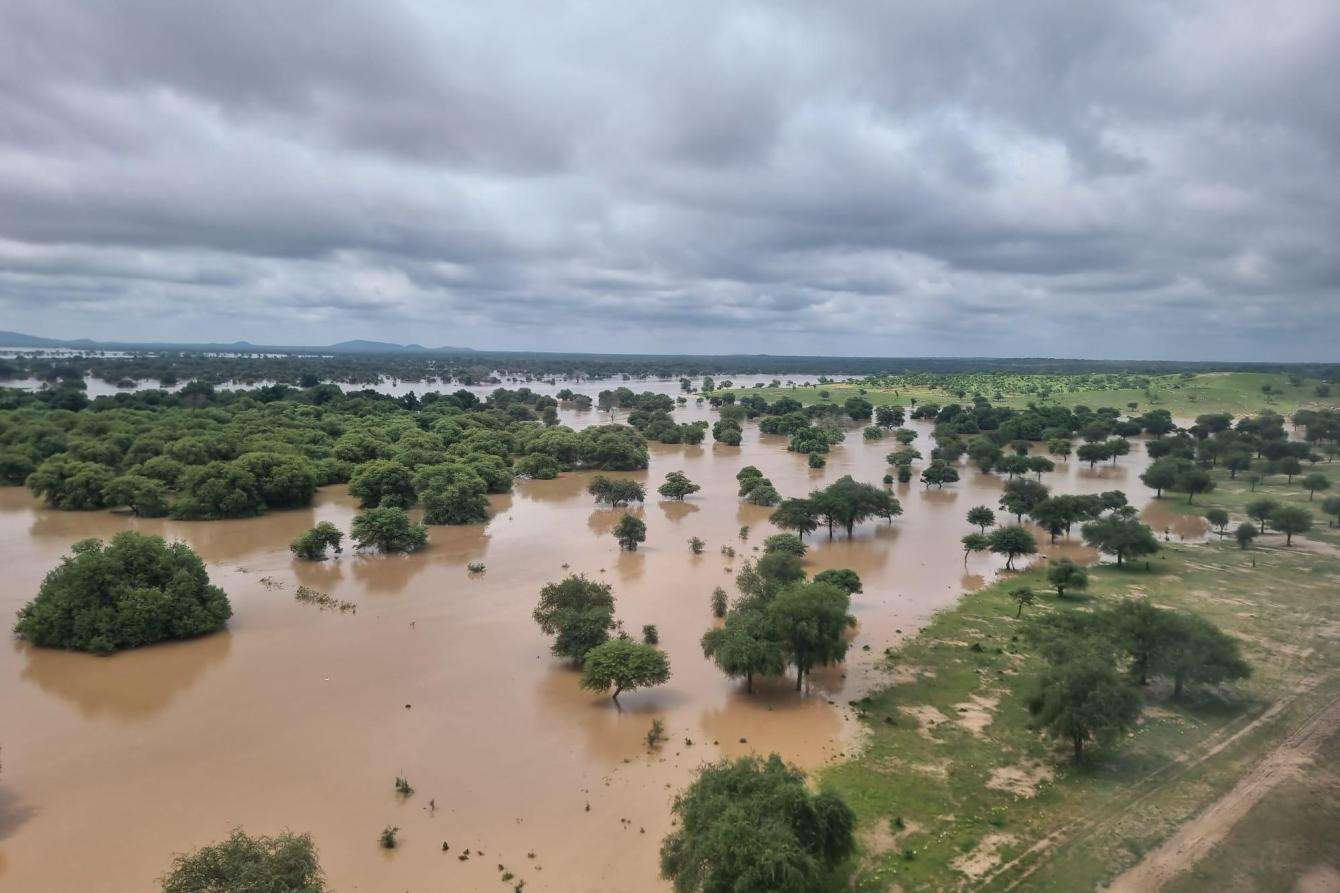 A view of massive flooding in eastern Chad. 