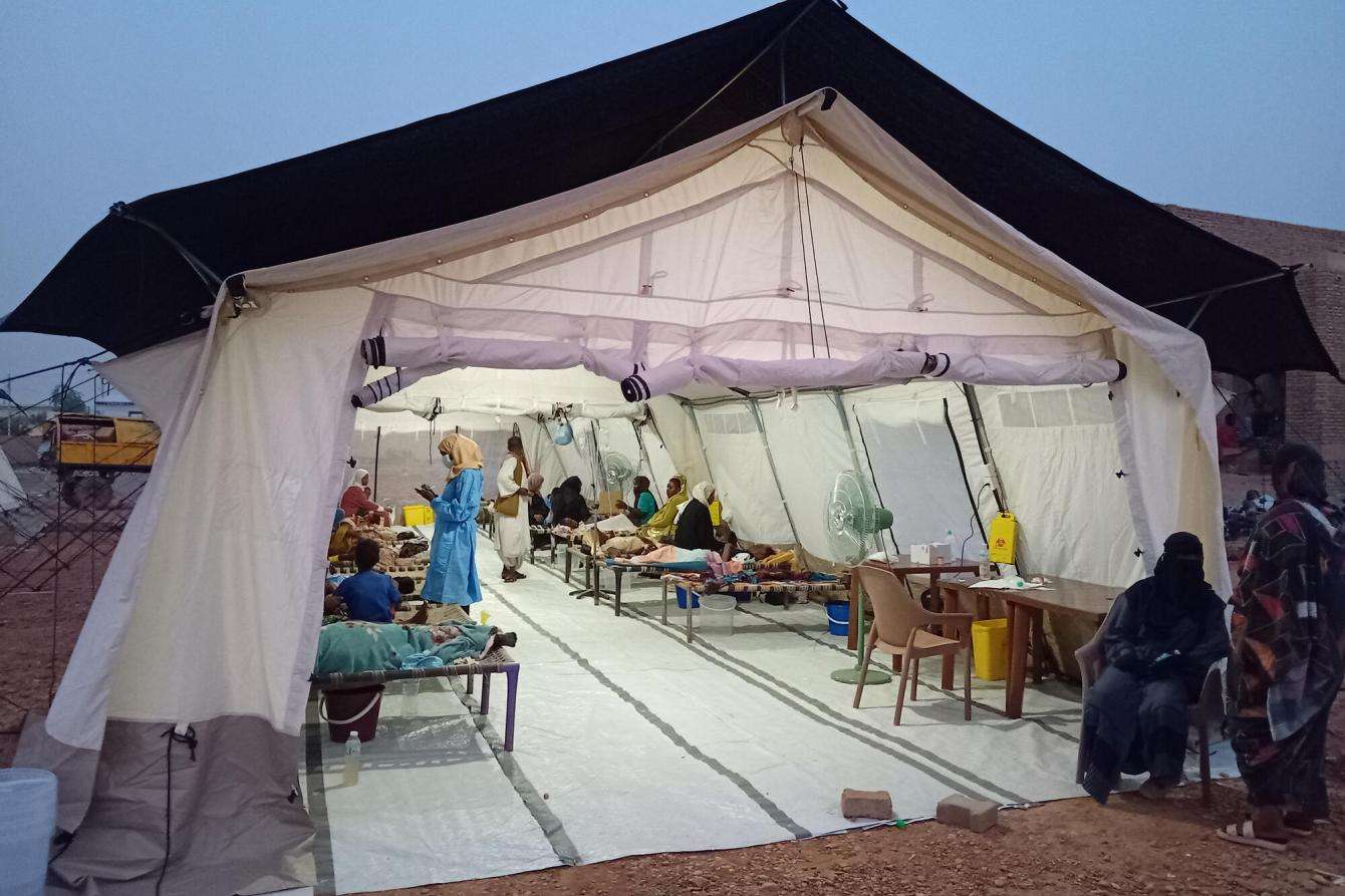 A cholera treatment center in Atbarah city, Sudan.