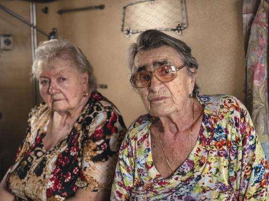 Raisa Epshtein, an 83-year-old resident of Myrnohrad who recently suffered a stroke