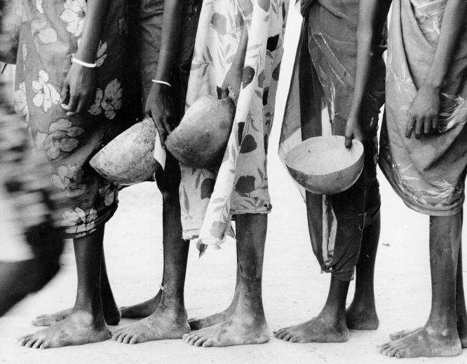 Starving refugees in South Sudan.