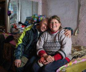 Two patients of a mobile clinic in Pervomaiske village, Mykolaiv Oblast, Ukraine.