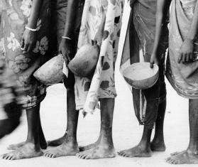 Starving refugees in South Sudan.