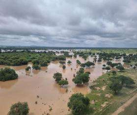 A view of massive flooding in eastern Chad. 