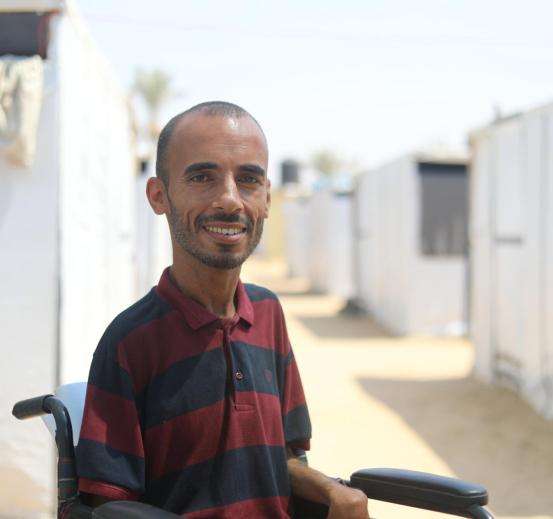 Muhammed Abu Kmail, displaced from Gaza Al Nasser neighbor